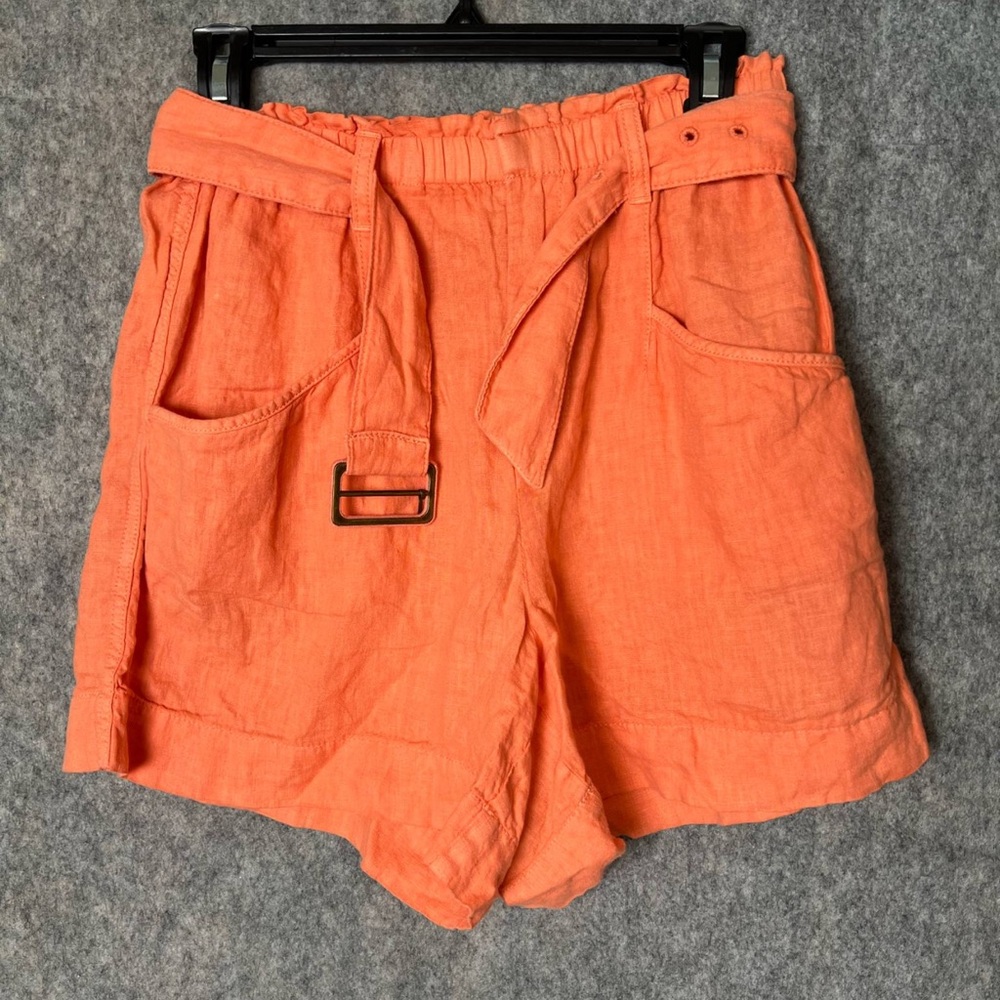 Lou‎ & Grey Woman Size Small belted elastic waistband high rise shorts